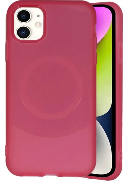 Newface iPhone 11 Kılıf Maya Karbon Kapak - Bordo modelleri