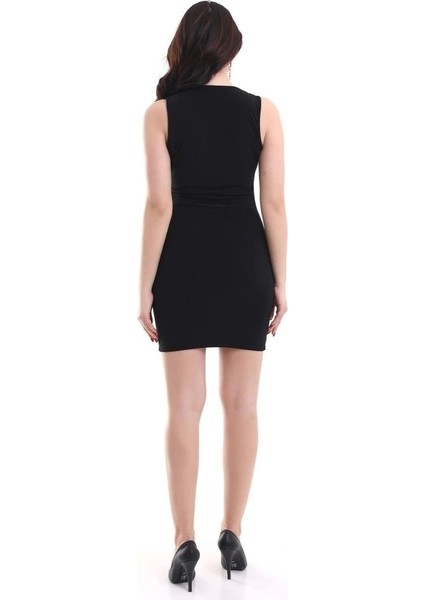 Kadın Kare Yaka Kolsuz Sandy Kumaş Fırsat Ürün Diz Üstü Elbise fırsatları