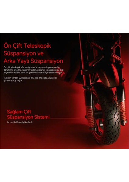 Bilkom Güvencesiyle ,güçlü Premium Zt3 Pro Elektrikli Scooter