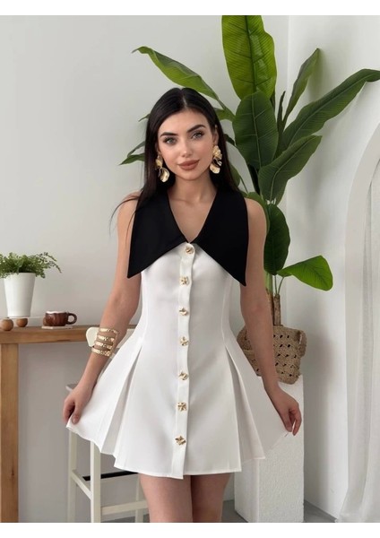 Ness Düğmeli Elbise
