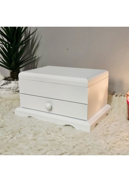 Ahşap 6 Bölmeli Takı Makyaj Organizeri Dekoratif Aksesuar Kutusu Düzenleyici fırsatları