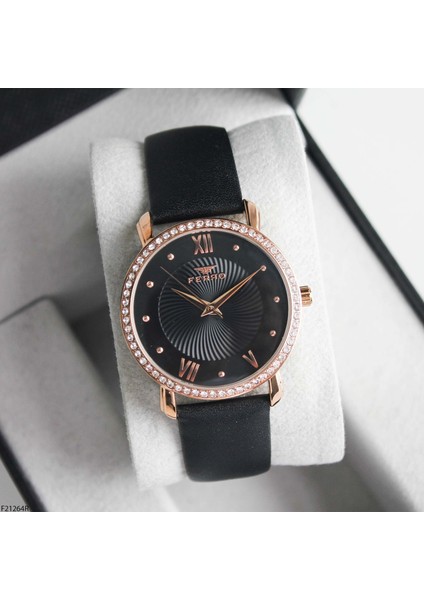 F21264R Deri Kordonlu Kadın Kol Saati modelleri