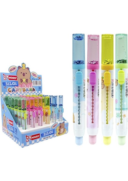 Capybara High Sürgülü Silgi Simli (ER-4578) 4 Adet indirimleri