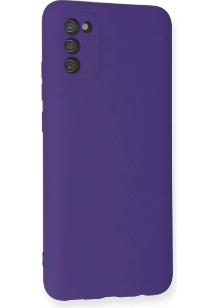 Newface Samsung Galaxy A03S Kılıf Nano Içi Kadife Silikon - Mor modelleri