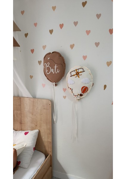 Bebek Odası Punch Işleme 2li Balon Yastık(Teyyare Figürü) modelleri