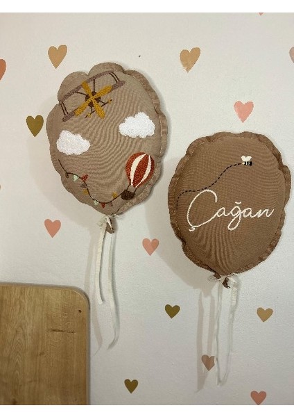 Bebek Odası Punch Işleme 2li Balon Yastık(Teyyare Figürü) fırsatları