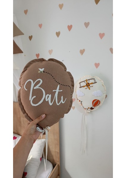 Bebek Odası Punch Işleme 2li Balon Yastık(Teyyare Figürü) fiyatları