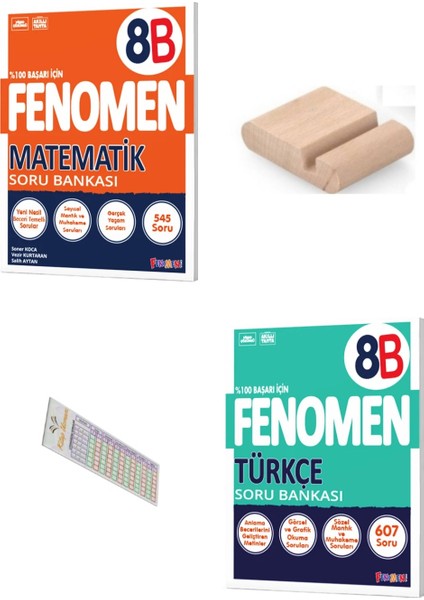 8.sınıf 8 B Türkçe Matematik Soru Bankası 2025-2026 +Çözüm Ayracı+Telefon Tutucu
