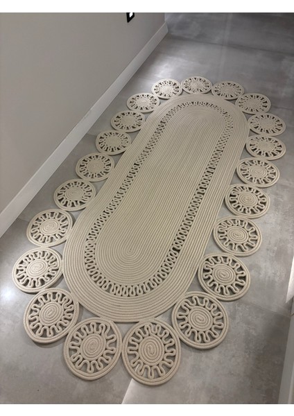 Marguerite Özel Tasarım Hasır Jüt Kilim – Koridor, Antre ve Salon Halısı Yolluk