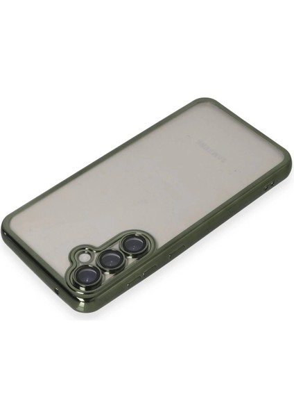 Newface Samsung Galaxy S23 Fe Kılıf Razer Lensli Silikon - Yeşil modelleri