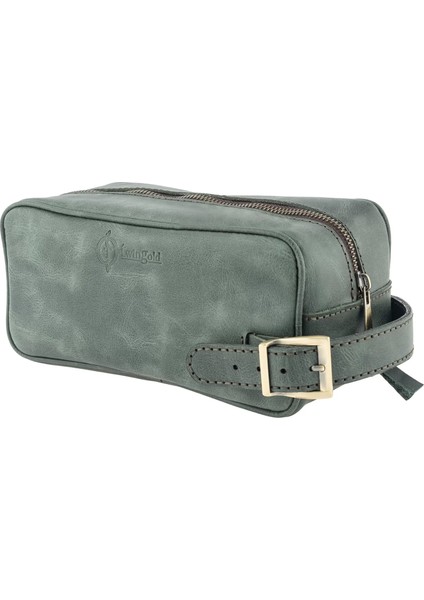 Isme Özel Dopp Kit Kişisel Bakım ve Seyahat Çantası - %100 Rainbow Deri - AC14004 - Haki fırsatları