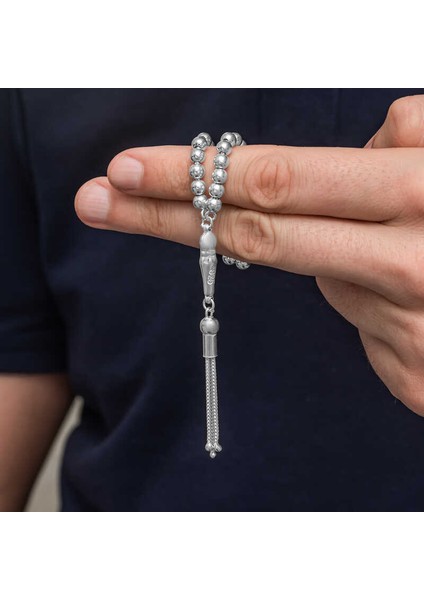 Gümüş Yuvarlak Küçük Boy Erkek Tesbih fiyatları