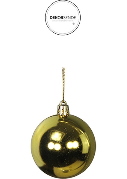 Yılbaşı Süsü 6'lı Top Altın 8 cm fiyatları