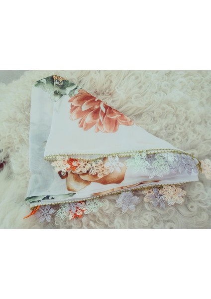 ve Reyhan El Emeği Iğne Oyası Yazma , Fular ,yemeni, Mevlüt Örtüsü ,hediyelik 4 Kenarı Oyalı