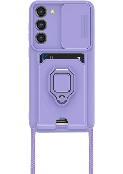 Newface Samsung Galaxy S23 Plus Kılıf Zuma Kartvizitli Yüzüklü Silikon - Lila fiyatları