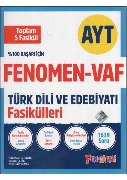 Fenomen-Vaf Ayt Türk Dili ve Edebiyatı Fasikülleri