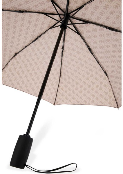 Kadın Monogram Desenli Katlanabilir Şemsiye - Kahverengi modelleri