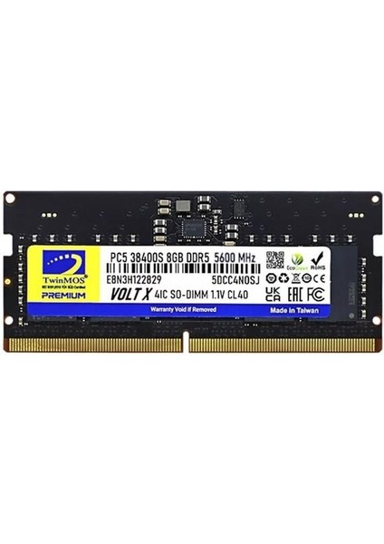 Twınmos 8gb Ddr5 5600MHZ Notebook Ram Value TMD58GB5600S46
