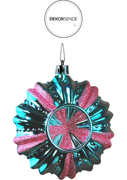 Yılbaşı Süsü Lüks Parlak Top 2'li Mavi Pembe 10 cm fiyatları