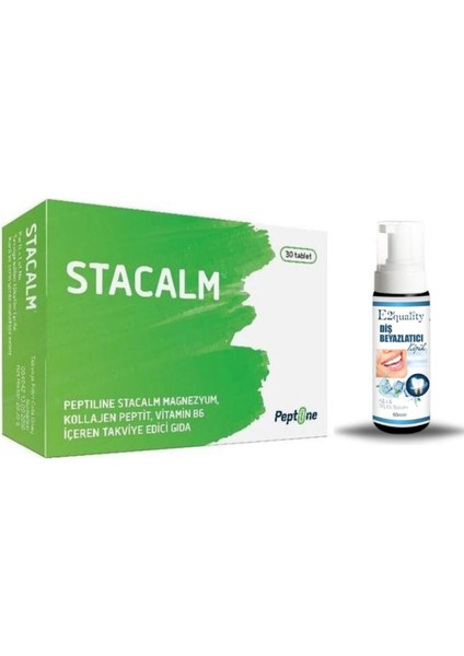 Stacalm 30 Tablet + Hediye Diş Beyazlatıcı Köpük