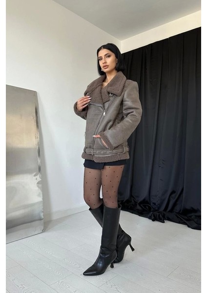 Haki Apoletli Kürklü Ceket fiyatları