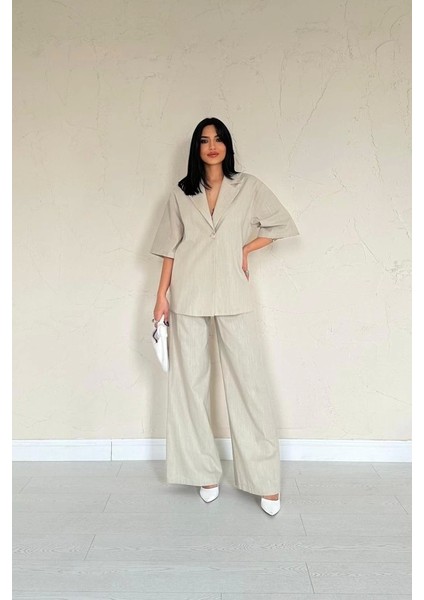 Bej Önü Tek Düğmeli Ceket Pantolon Takım fiyatları