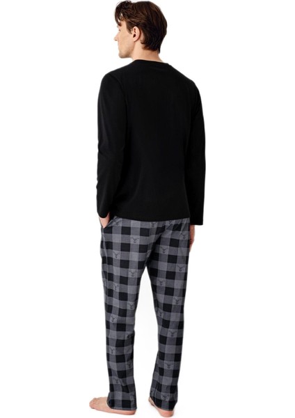 Erkek Siyah Pijama Takımı 3501-S fırsatları