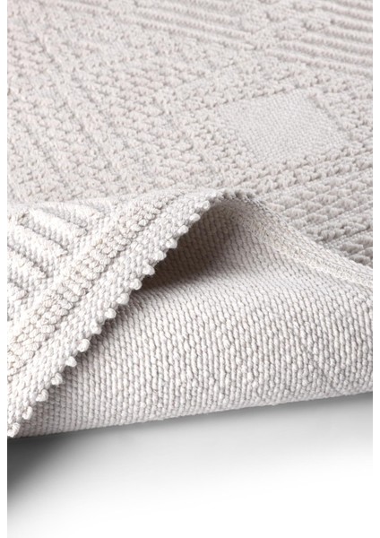 Bukle Bohem Doğal Pamuklu 2'li Banyo Paspas Seti 60X100+50X60 cm - Ekru indirimleri