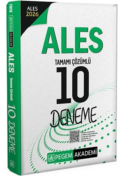 Pegem 2026 Ales 10 Deneme Çözümlü Pegem Akademi Yayınları