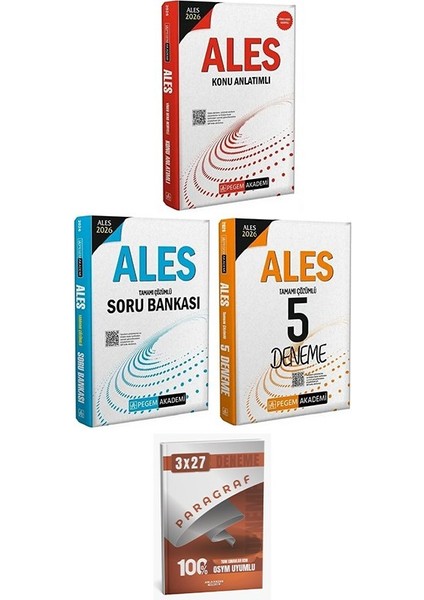 Pegem 2026 Ales Konu + Soru Bankası + 5 Deneme 3 Lü Set Anlakazan Paragraf