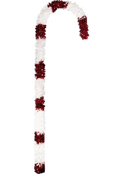 Yılbaşı Süsü Şerit Baston Şeker Kırmızı Beyaz 120 cm