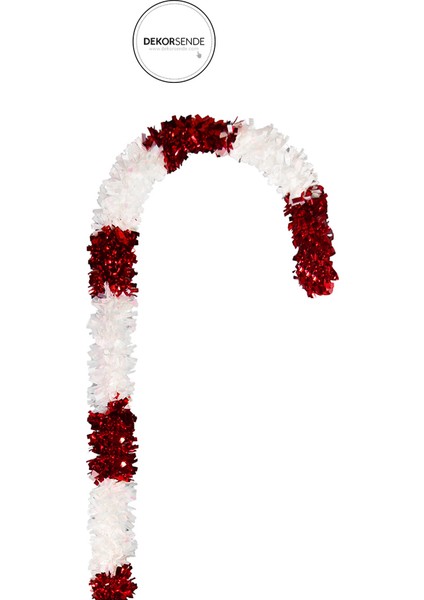 Yılbaşı Süsü Şerit Baston Şeker Kırmızı Beyaz 120 cm fiyatları
