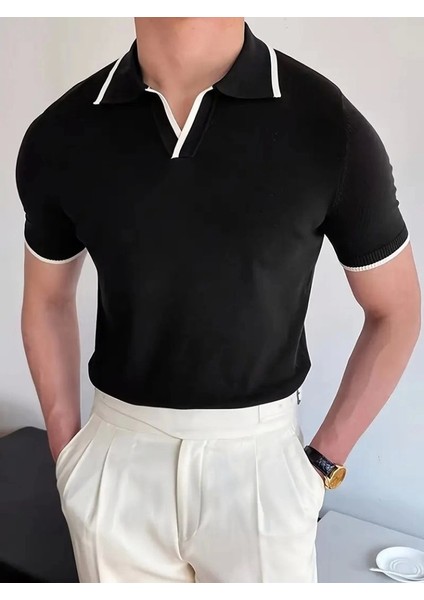 Erkek Uzun Kollu Yakalı Triko Bluz