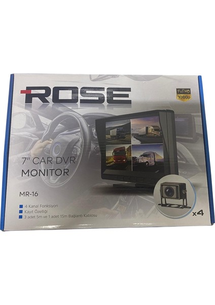 Mr-16 7” Ekranlı 4 Kameralı Araç Dvr Seti - 4 Kanal Foksiyon - Kayıt Özelliği fırsatları