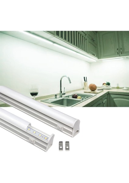 60 cm Beyaz LED Bant Armatür Floresan Aç Kapa Butonlu SB-6532