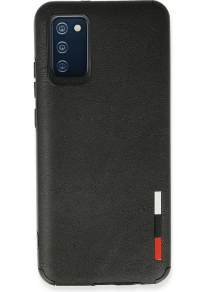 Newface Samsung Galaxy A03S Kılıf Loop Deri Silikon - Siyah