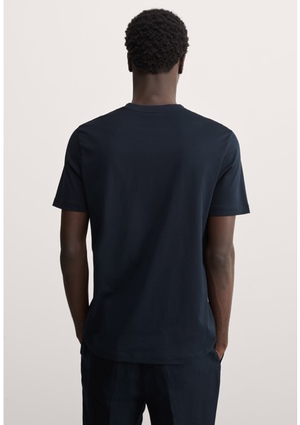 Saf Pamuklu Kısa Kollu Yuvarlak Yaka T-Shirt