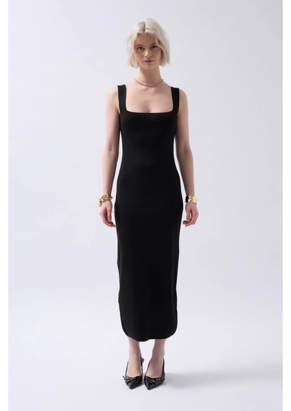 Kalın Askılı Midi Elbise fiyatları