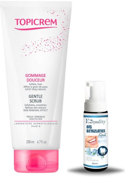 Gentle Scrub Face & Body - Yüz ve Vücut Peelingi 200ML + Hediye Diş Beyazlatıcı Köpük