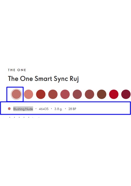 The One Smart(Akıllı Uyum Sağlayan) Sync Ruj_blushing Nude 46435