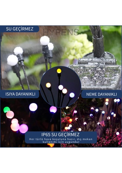 Renkli 6 Ledli Su Geçirmez Dekoratif Bahçe Çiçekleri Güneş Enerjili Süs Lamba Güneş Panelli Solar Bahçe Işıkları Aydınlatma Lamba Seti