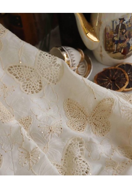 Pamuk Fisto Dantel Kelebek Detaylı Minik Zarif Pullu Krem Renkte indirimleri