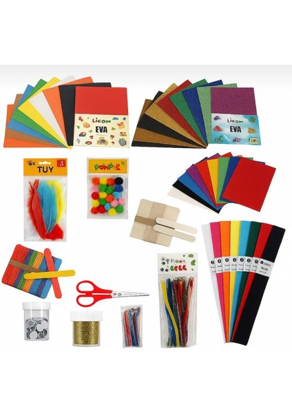 Anaokulu Etkinlik Malzemeleri Seti Çocuklar Için Kırtasiye Hobi Seti Okul Öncesi