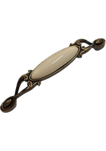 Narin 96 mm Metal Antik Sarı Krem Porselen / 5 Adet fiyatları