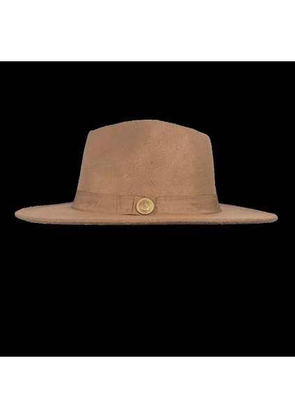 Isme Özel Panama Fötr Şapka - AB01004 - Camel fiyatları