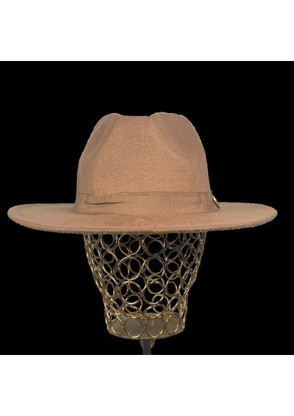 Isme Özel Panama Fötr Şapka - AB01004 - Camel modelleri