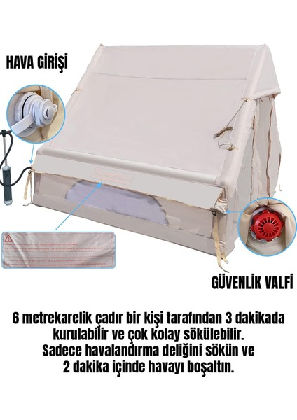 6 Kişilik 4 Mevsim Şişme Kamp Çadırı modelleri