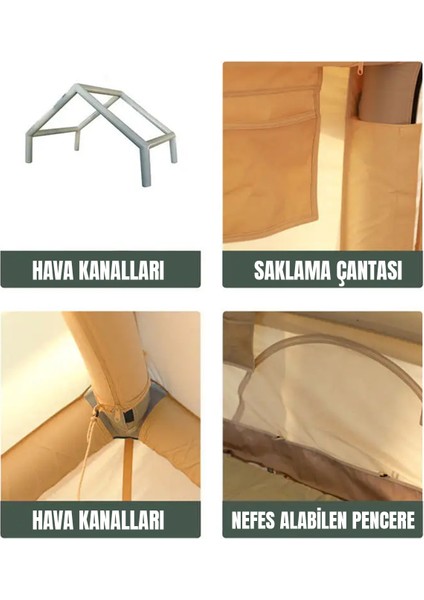 6 Kişilik 4 Mevsim Şişme Kamp Çadırı fırsatları