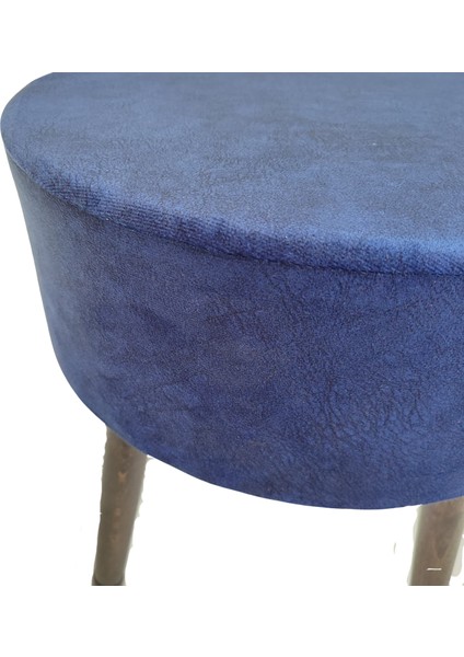 Puf Koltuk Bench Tabure – Lacivert Düz Desen - Ahşap Ayaklı - Doğal Modern Stil fırsatları