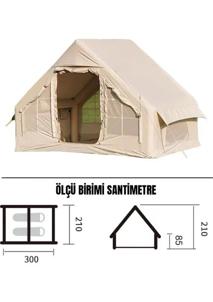 6 Kişilik 4 Mevsim Şişme Kamp Çadırı